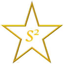 A star with the letter s inside of it.